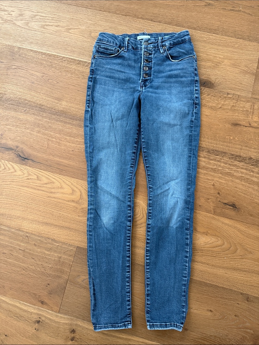 Good American High-Rise Skinny Jeans - Blue Wash